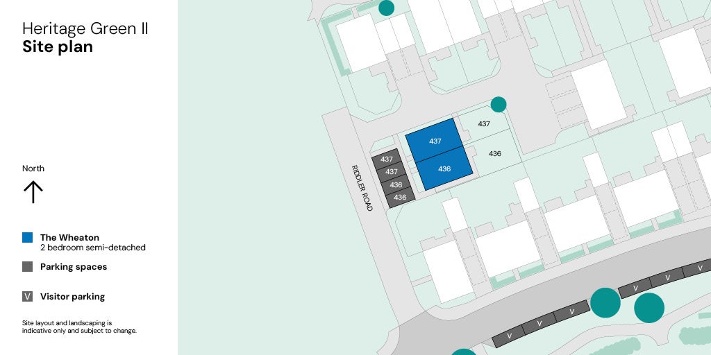 Heritage Green II site plan - Plots 436-437