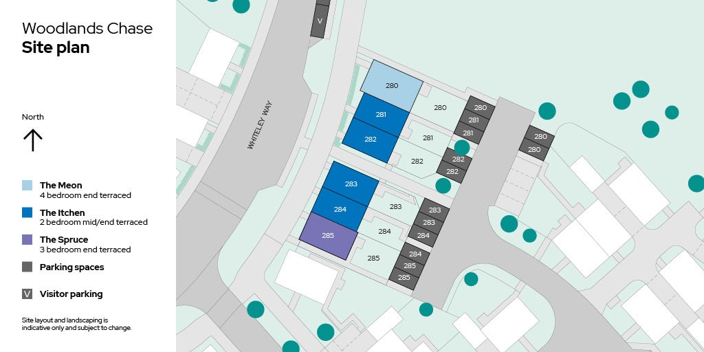 Site plan (Plots 280-285)