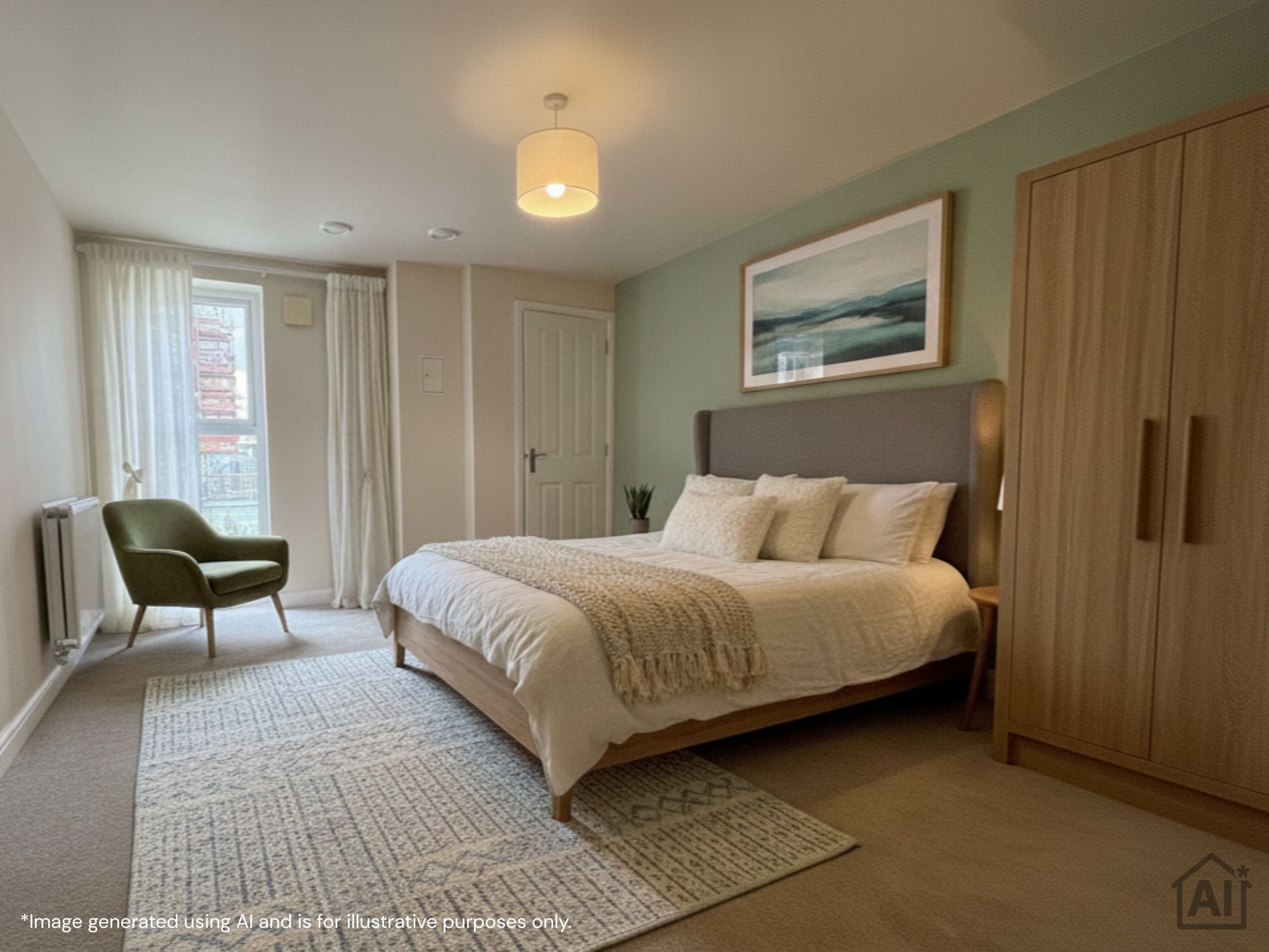 SNG at Wichelstowe, 2 bed apartment AI bedroom