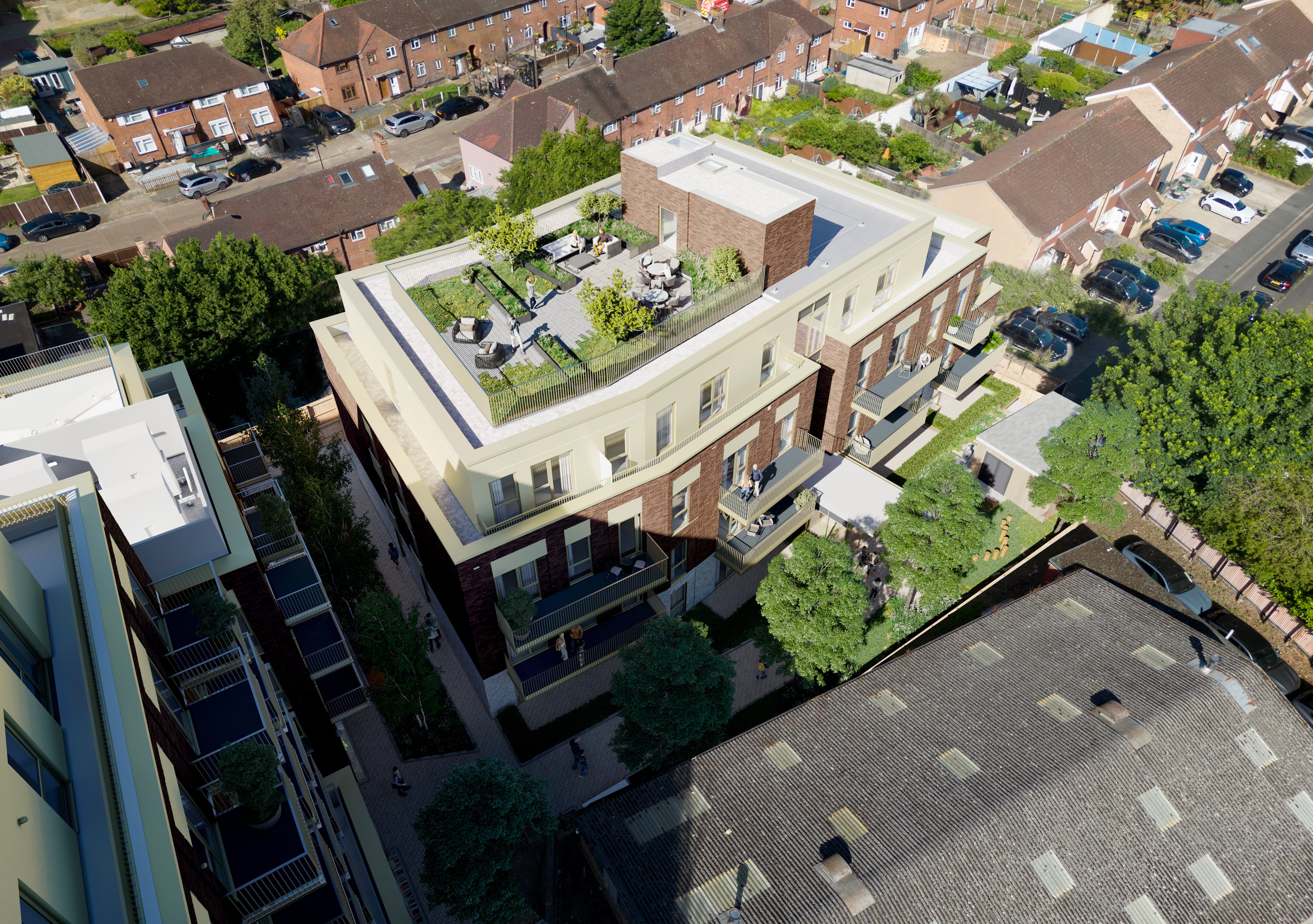 CGI of the external of Celestina Court