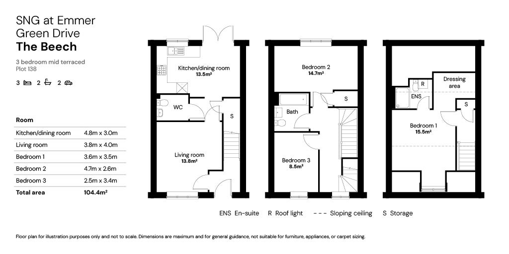 SNG at Emmer Green Drive floor plan _ plot 138