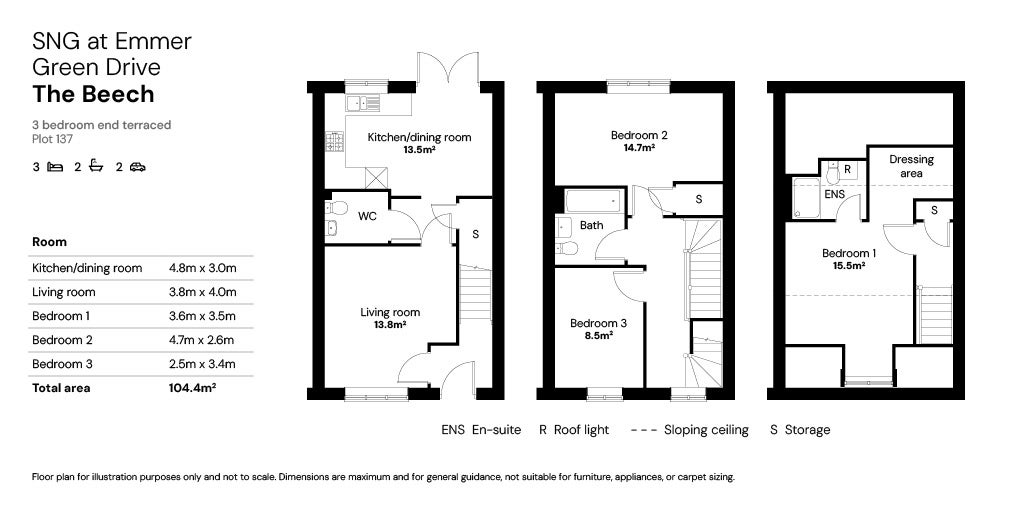 SNG at Emmer Green Drive floor plan _ plot 137