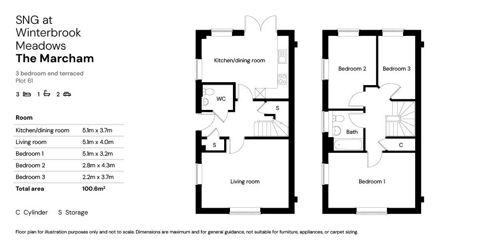 Floor plan for Plot 61