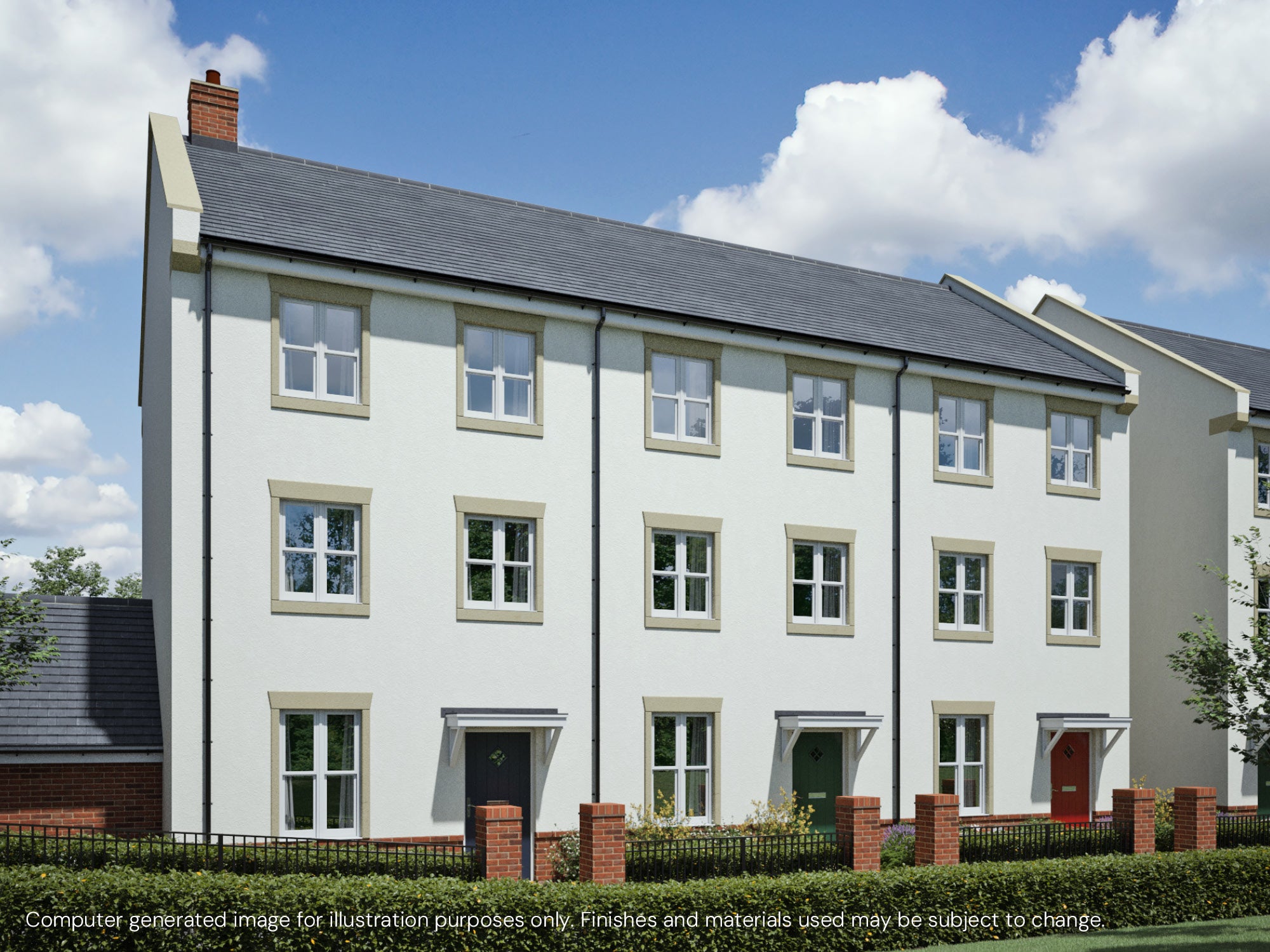 The Lockfield 3 bed house plots 446-448 CGI