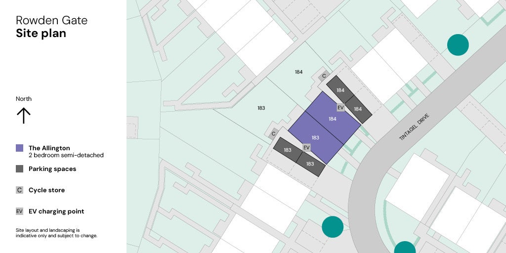 Site plan for Plots 183 & 184 