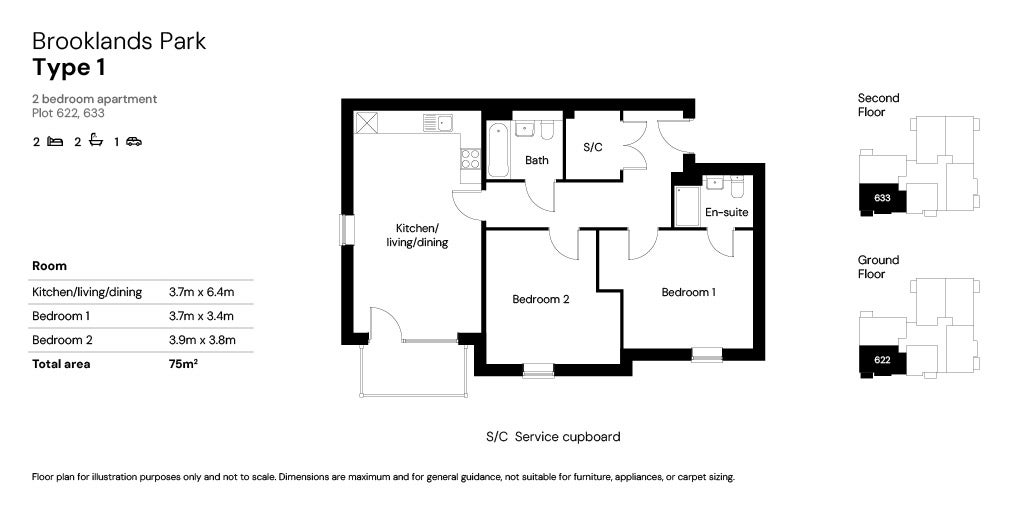 Floor plan 622 & 633