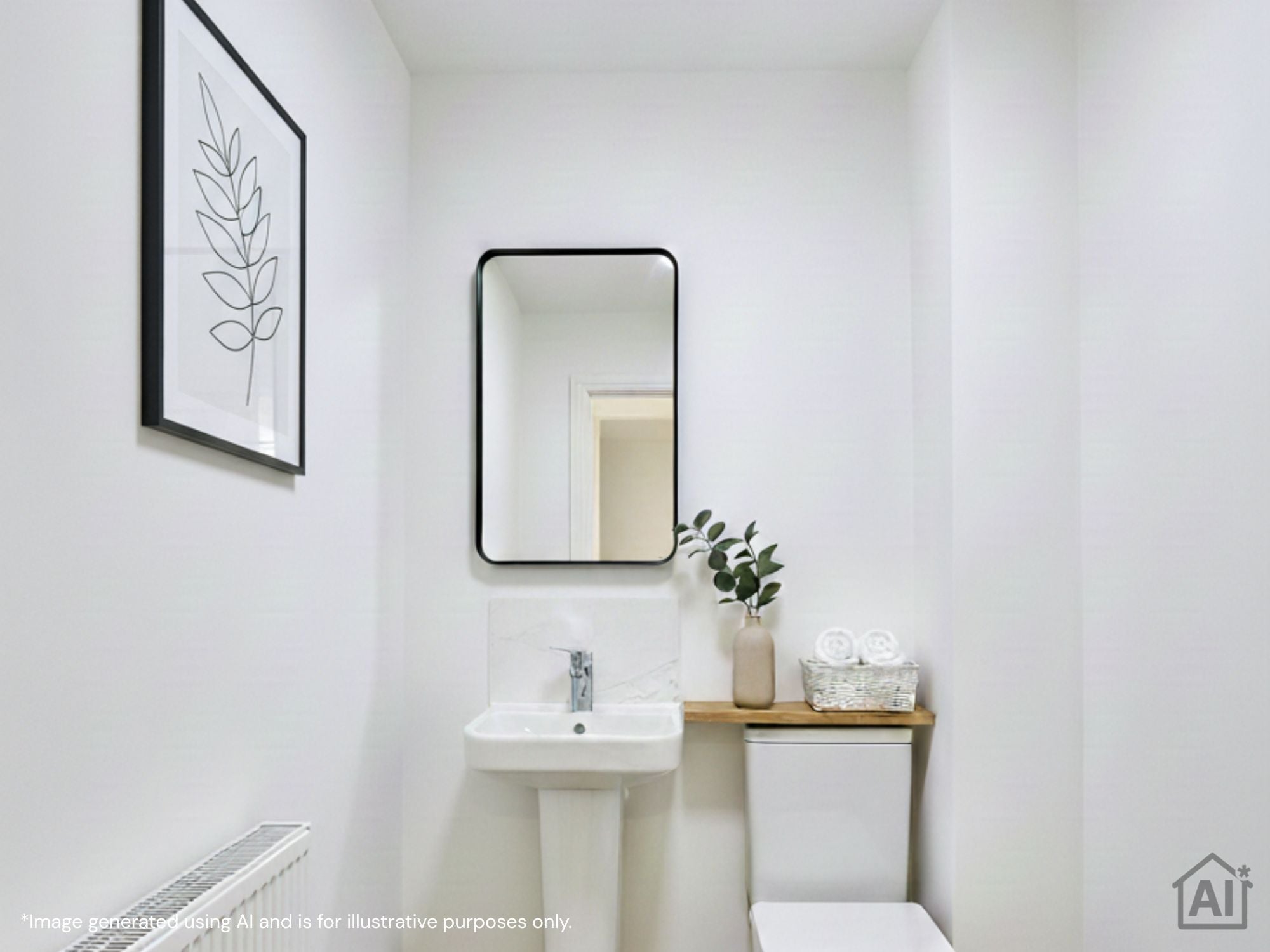 SNG at Emmer Green Drive - AI interior downstairs cloakroom