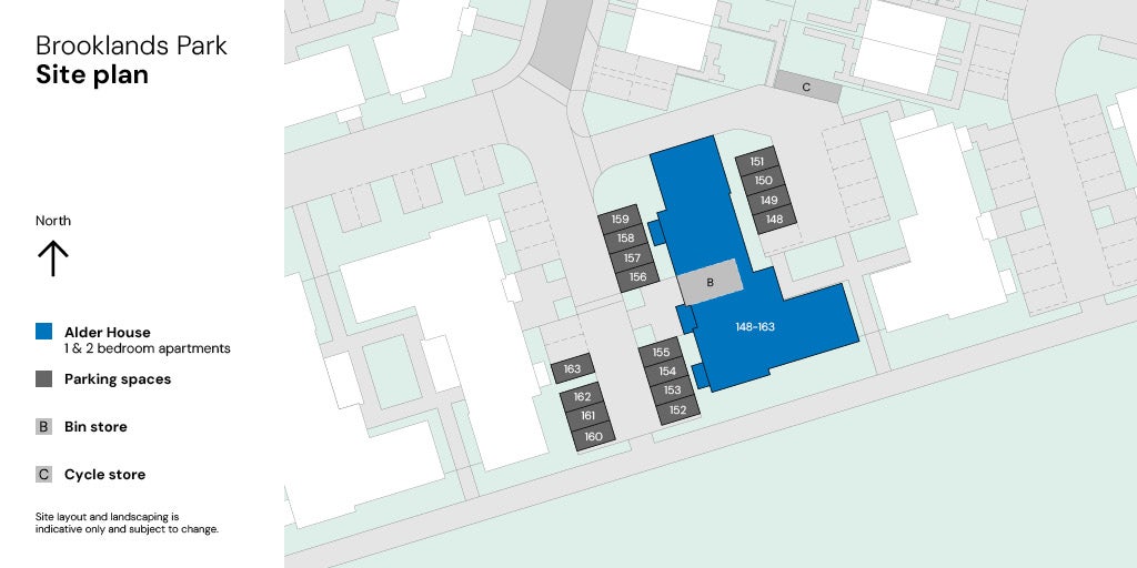 Site plan - Plots 148-163