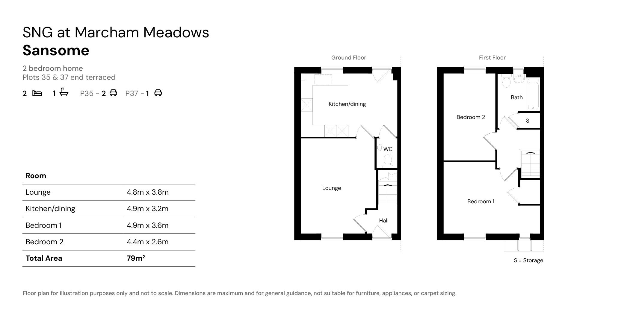 SNG at Marcham Meadows (Plots 35-37) - Site plan