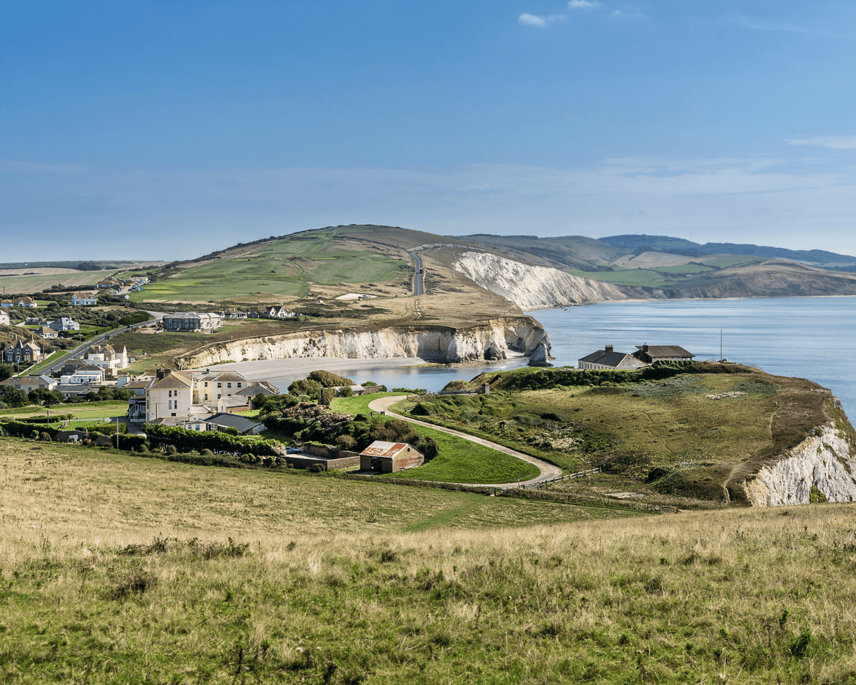 Photo of the chalk coastline on the Isle of Wight