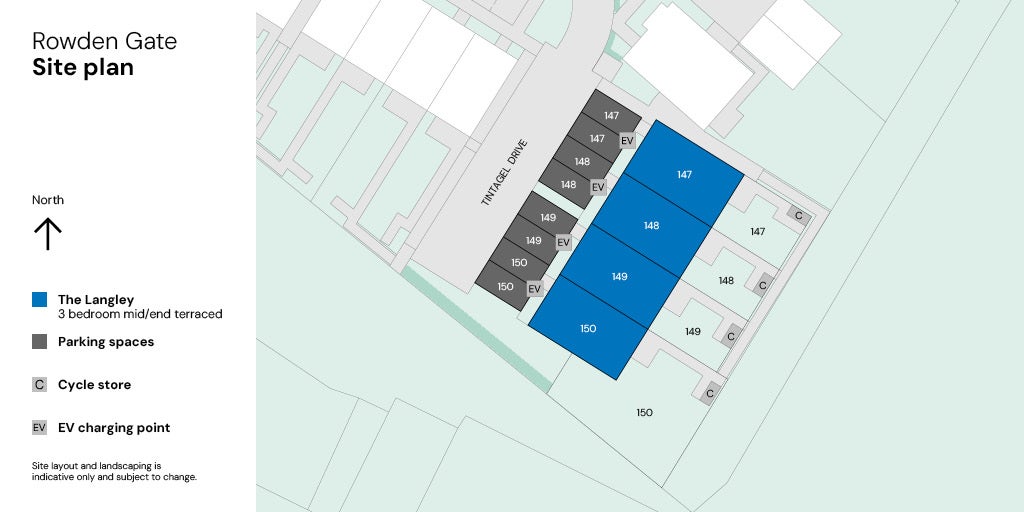 Rowden Gate Plots 147-150 Site plan