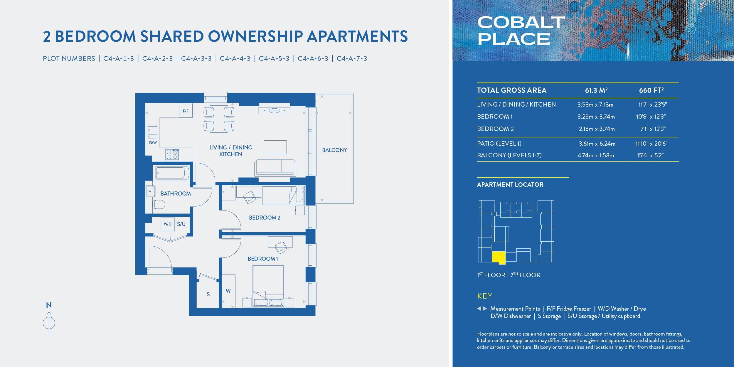 2 bedroom floorplan block C4