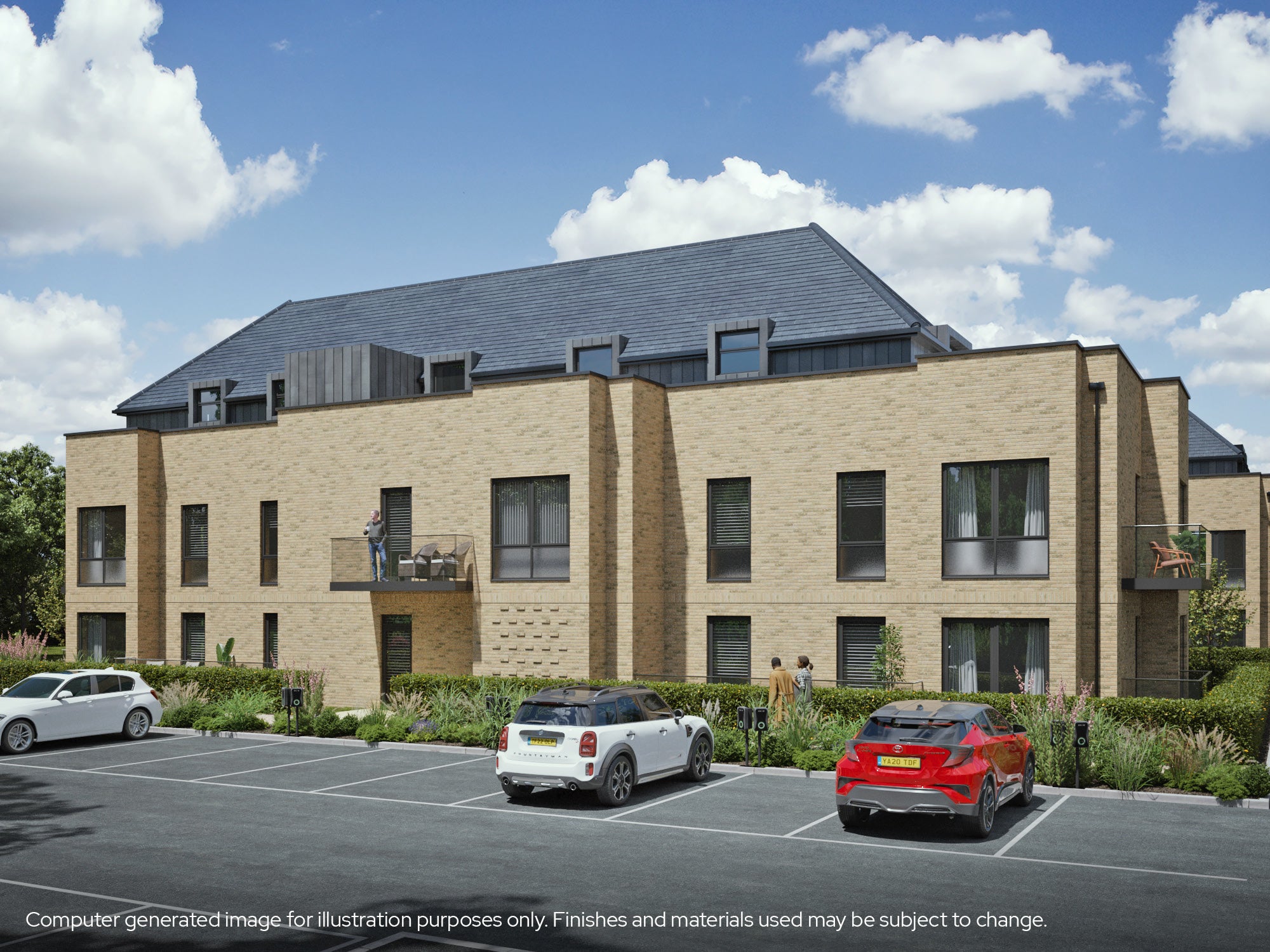 Exterior CGI for plots 78 to 84 at Priory Grove.