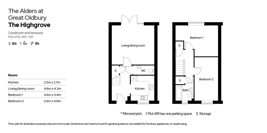 Floor plan (Plots 478, 481 & 491)