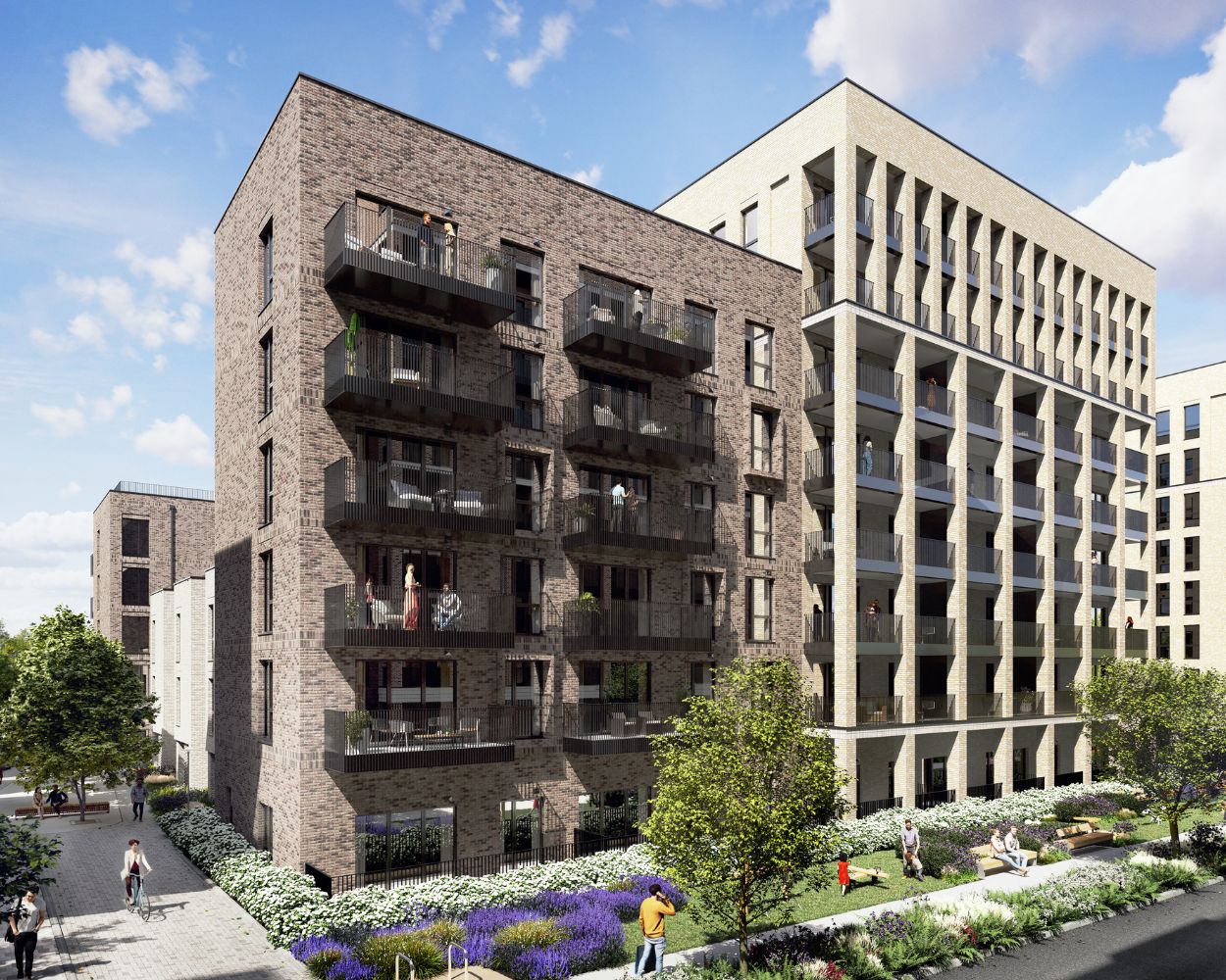 CGI of Cobalt Place (block C4) at Northwick Parkside