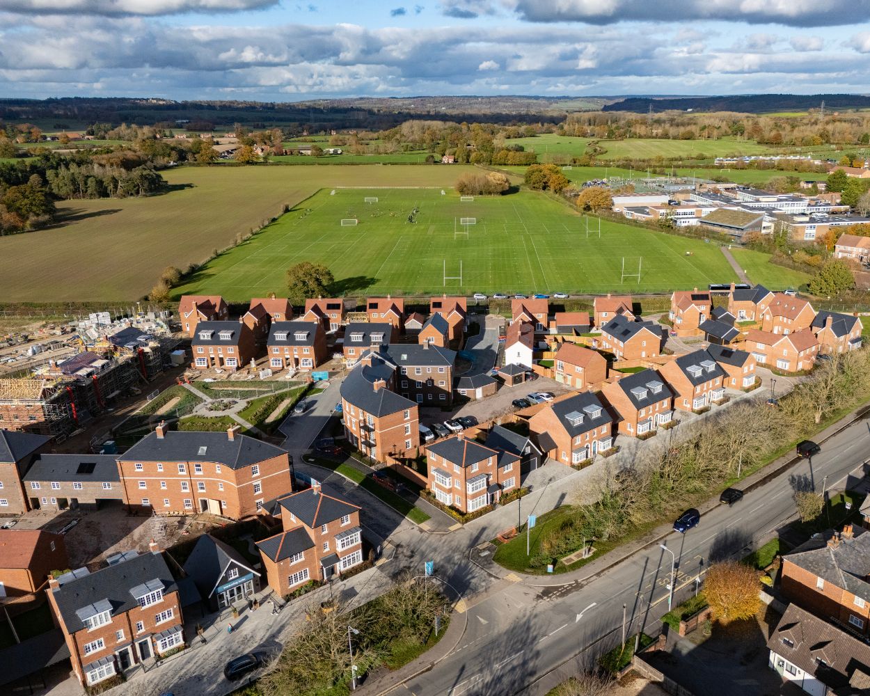 Drone image over development