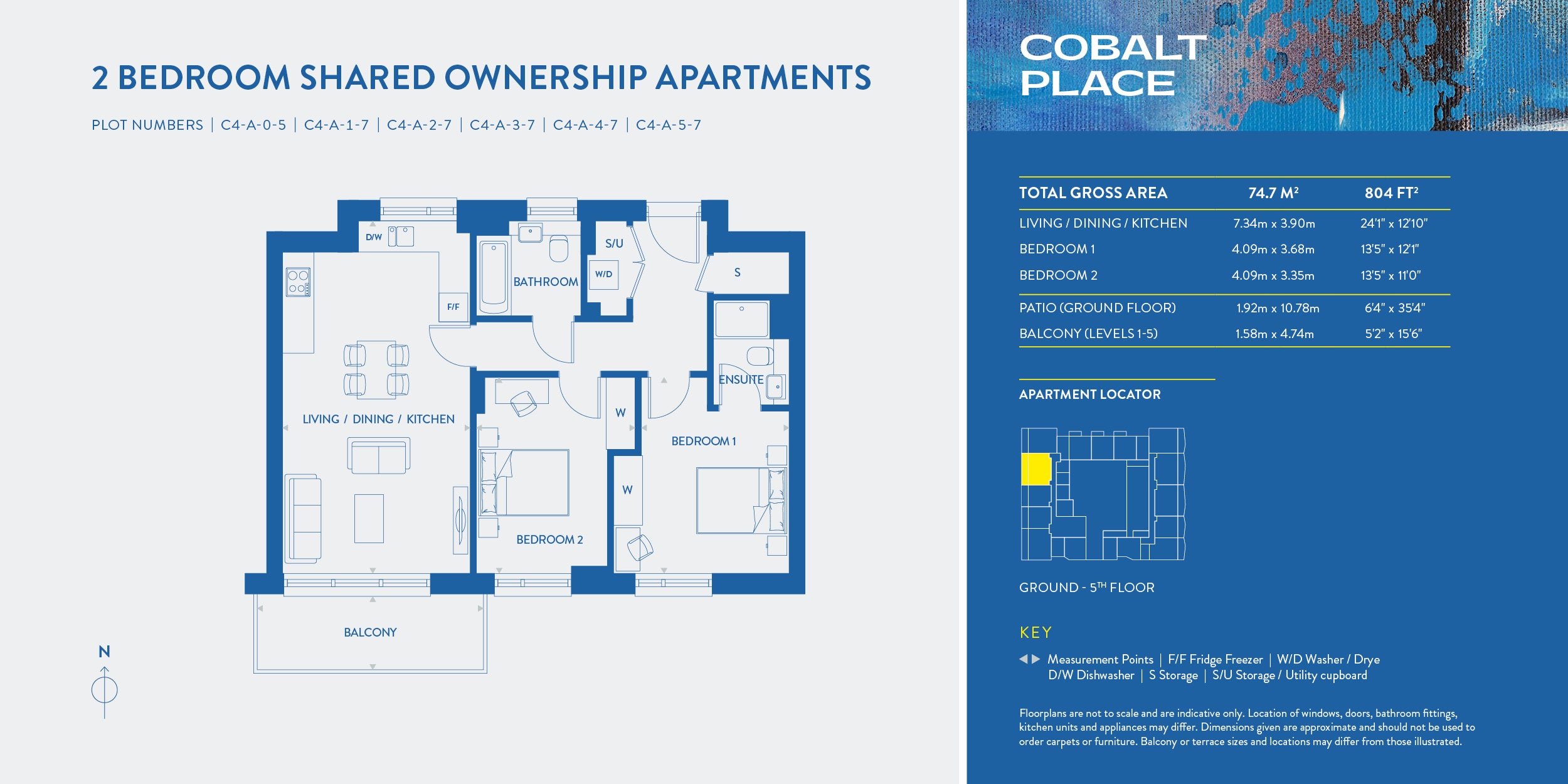 2 bedroom floorplan block C4