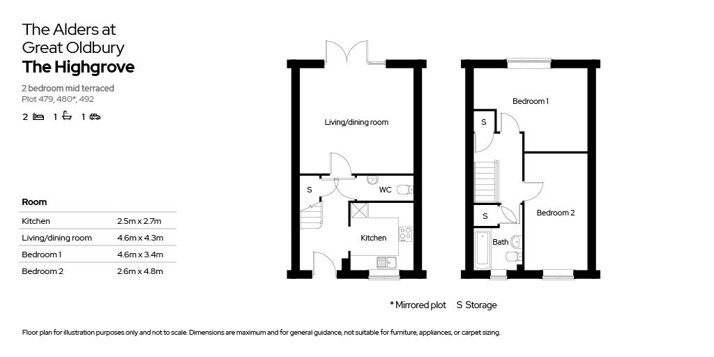 Floor plan - Plots 479, 482 & 492