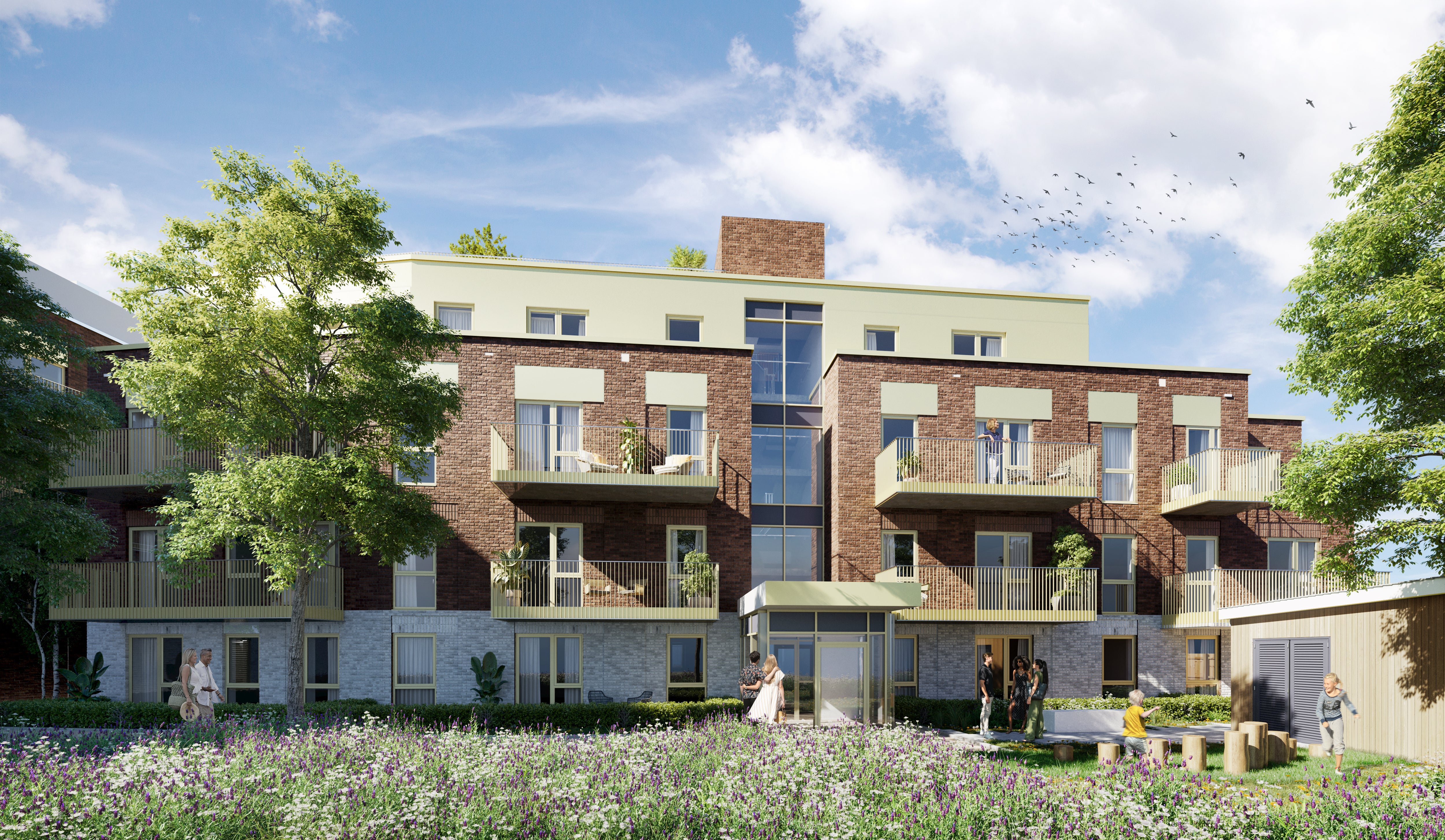 CGI of the external of Celestina Court