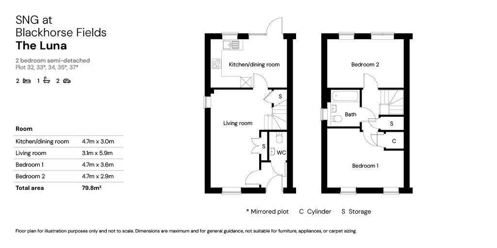 Floor plan - Plots 32-37 