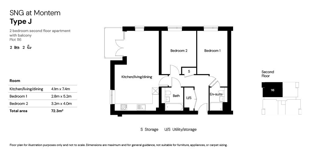 SNG at Montem, E1 BLOCK: Type J plot 116 floor plan 