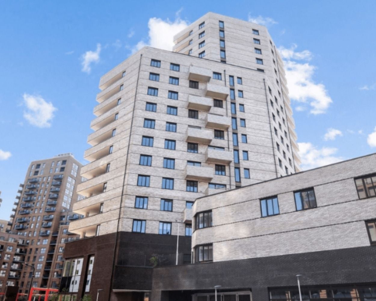 External photo of the Tavener House apartment block