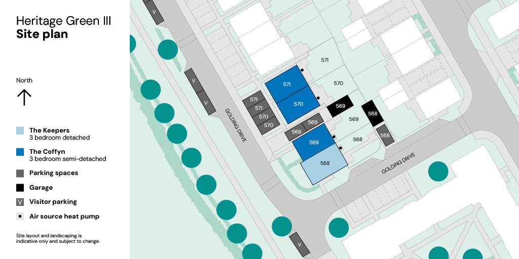 Heritage Green III site plan plots 568-571