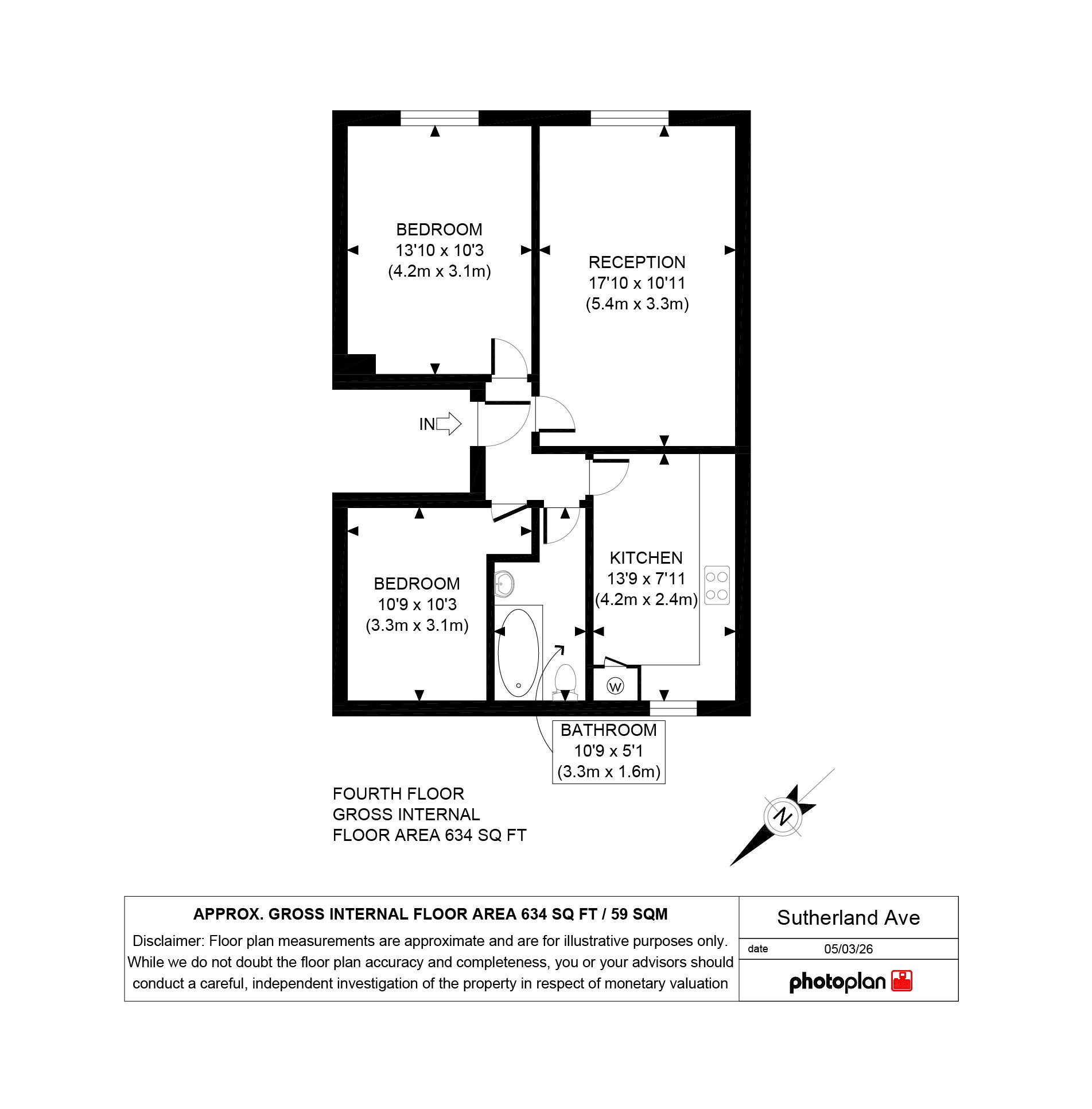 Floor plan of apartment