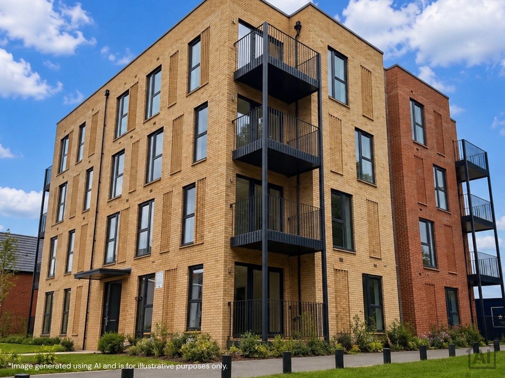 SNG at Montem, E1 BLOCK exterior AI