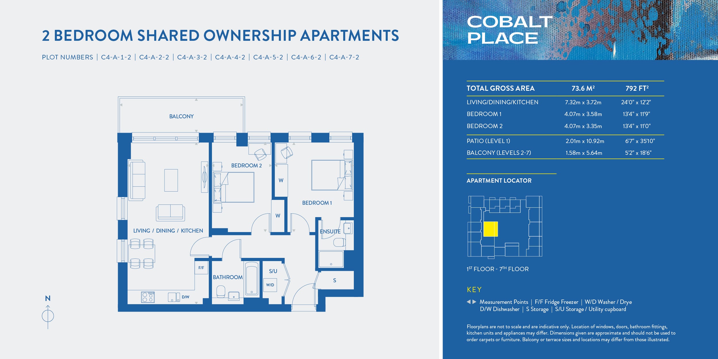 2 bedroom floorplan block C4