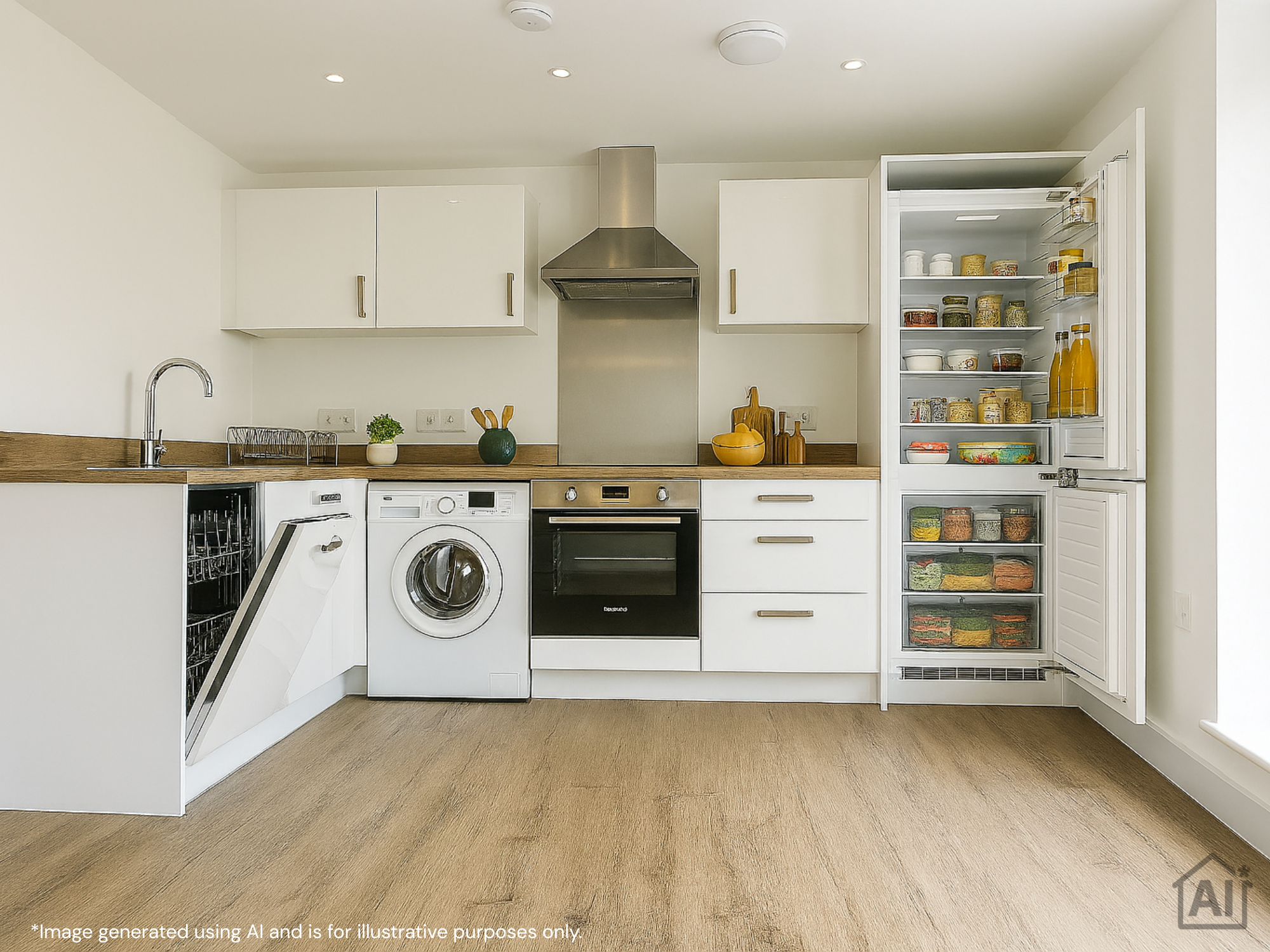 Brooklands Park AI interior kitchen appliances