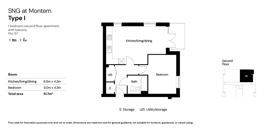 SNG at Montem, E1 BLOCK: Type I plot 117 floor plan 