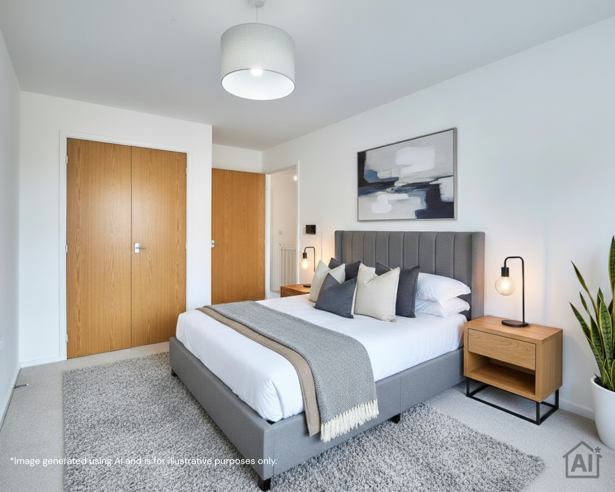 Bedroom 1 with interior furnishings