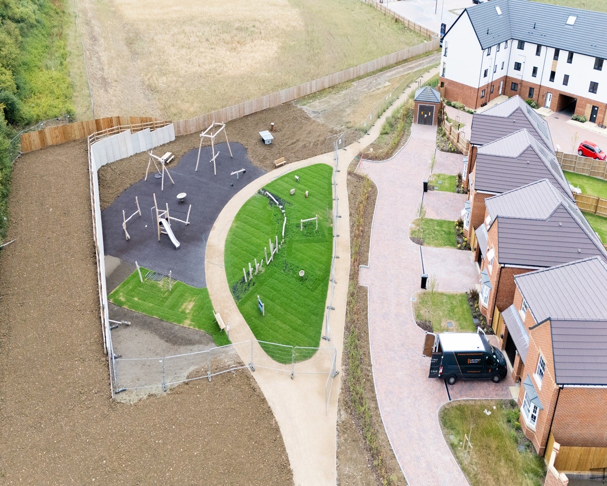 Aerial image of The Meadows at Abbey Fields