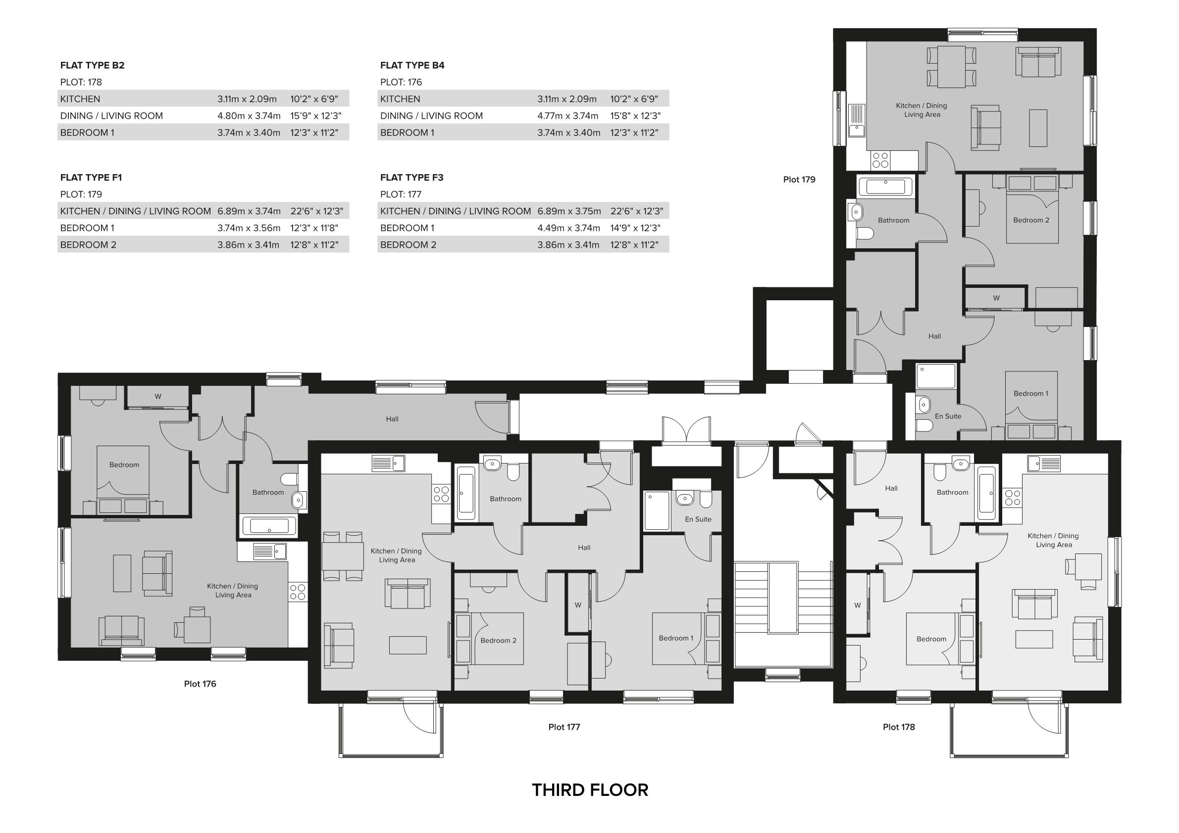 Brooklands Block E floor plans