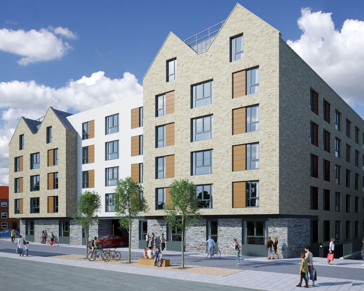 CGI showing Wapping Wharf Block G