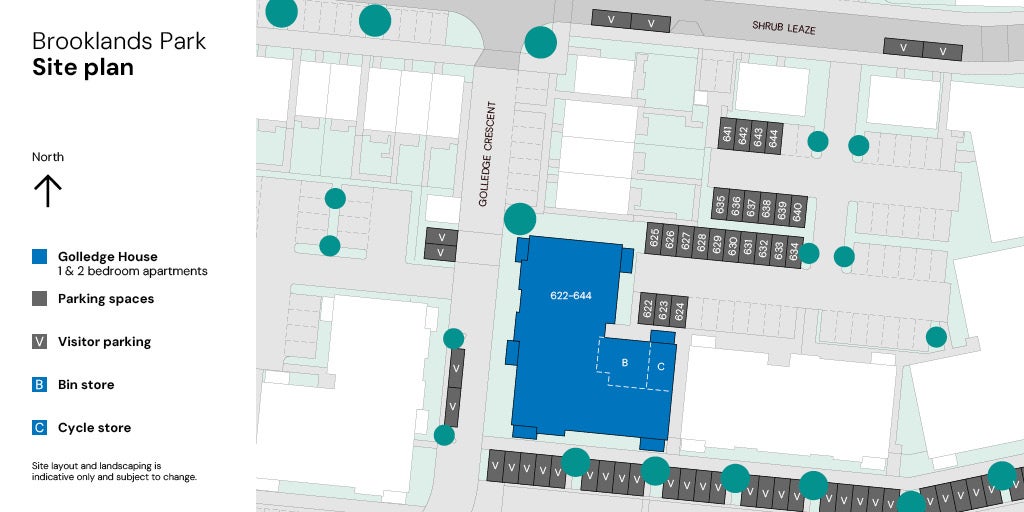 Site plan - Plots 622-644