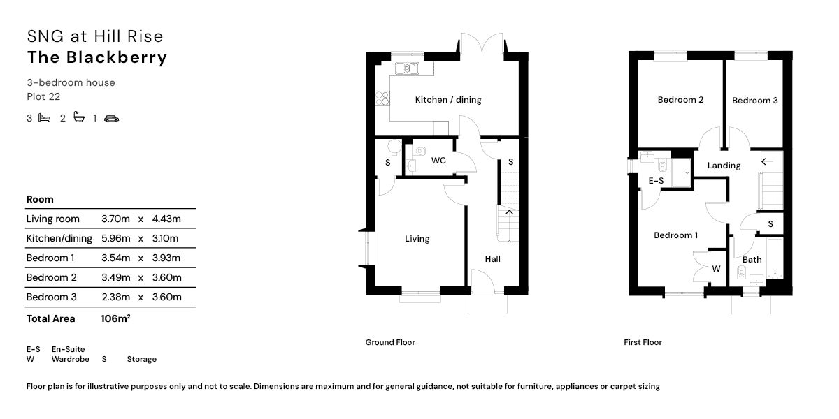 SNG at Hill Rise floor plan - Plot 22