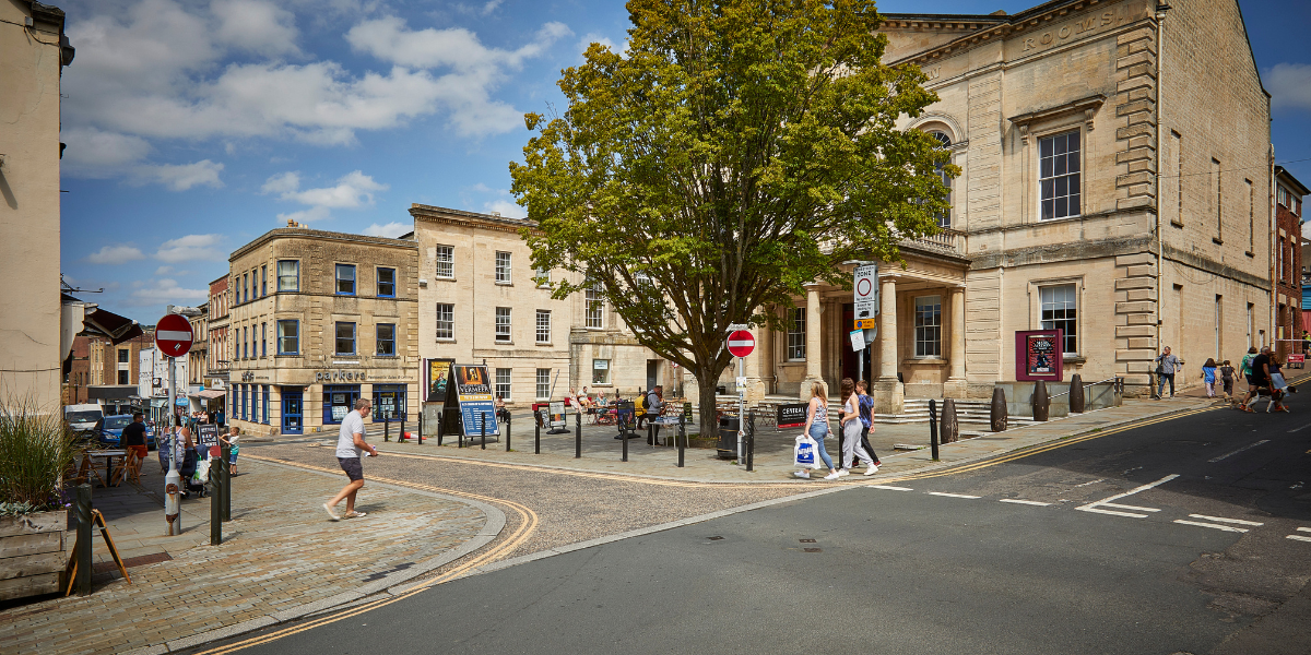 View of the local town