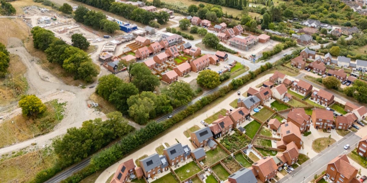 Drone image over The Oaks at Hadden