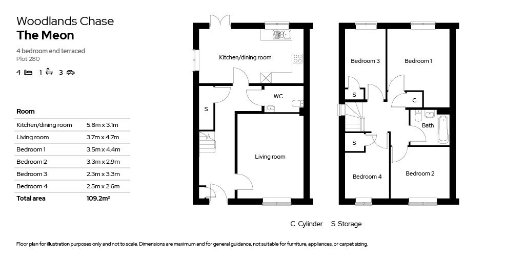 Floor plan for Plot 280