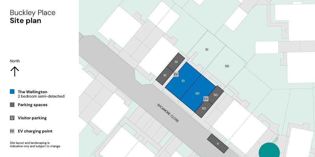 Buckley Place site plan - Plot 50-51