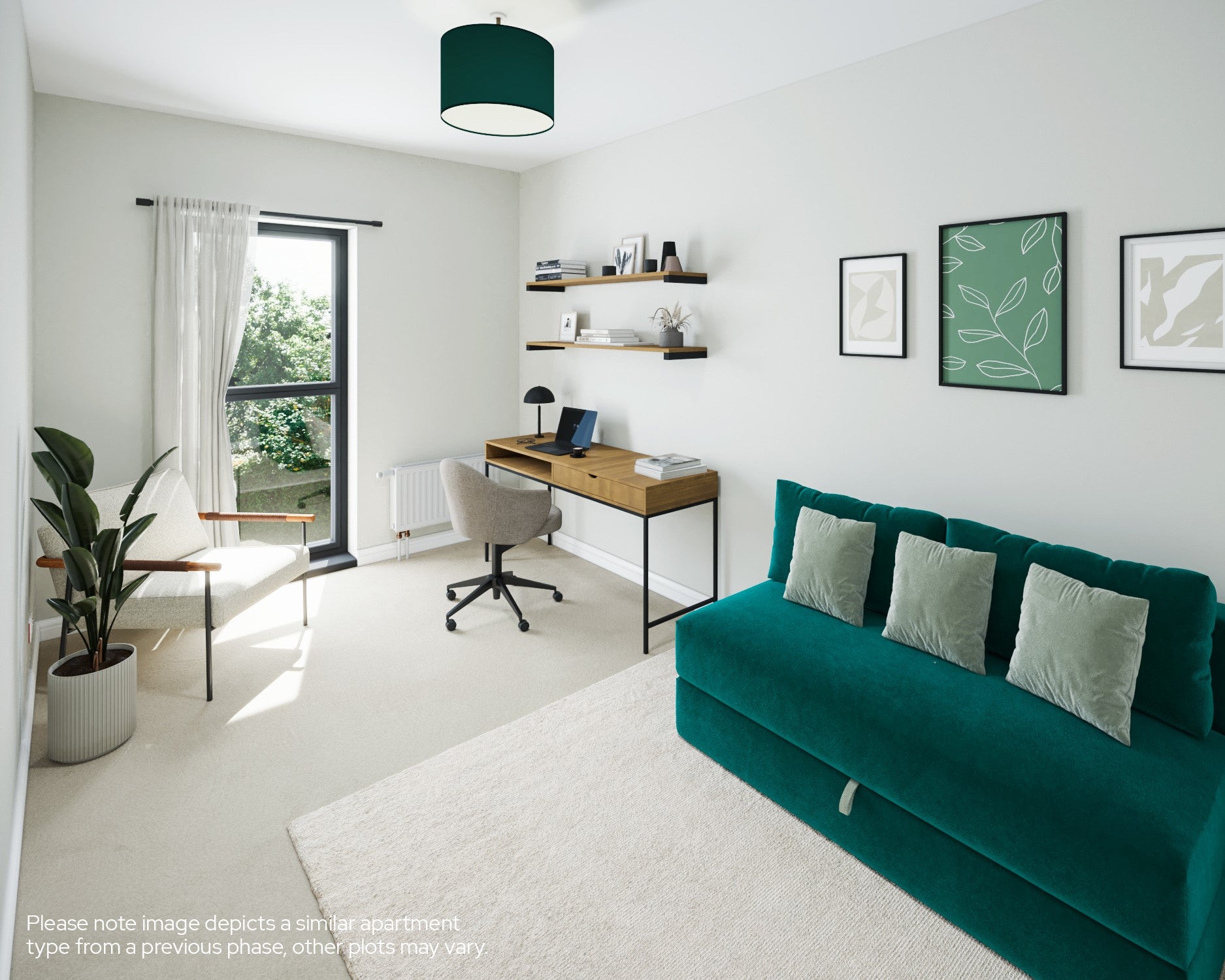 SNG at Wichelstowe apartment block 2nd bedroom office (parcel 8, Wichel Fields)