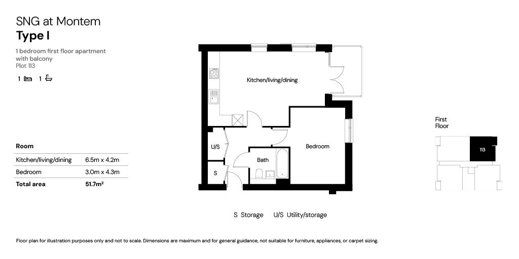 SNG at Montem, E1 BLOCK: Type I plot 113 floor plan