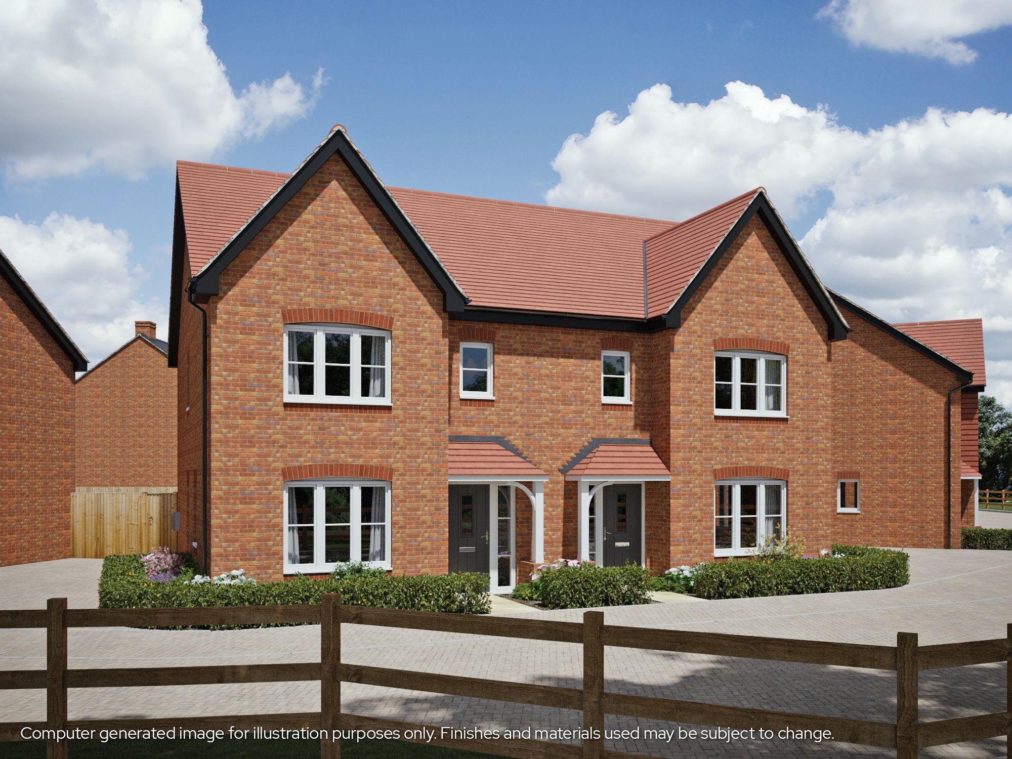 Hounsome Fields - CGI showing plots 573 & 574