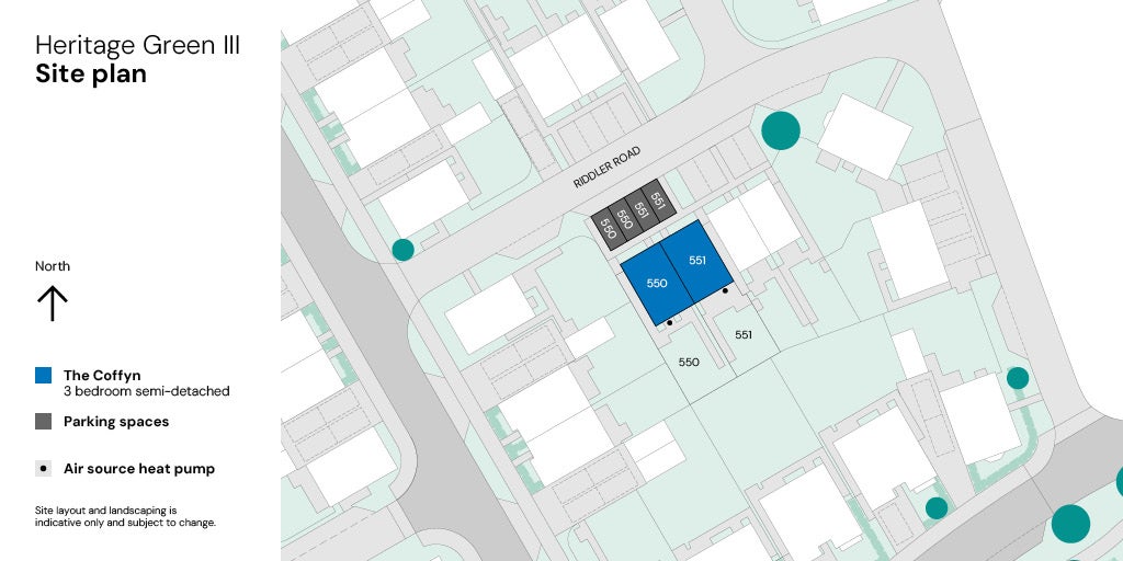Site plan - Plots 550-551 The Coffyn