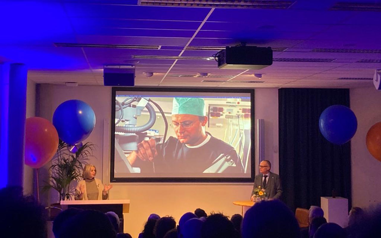 Videopresentatie tijdens de uitreiking Boerhaaveprijs