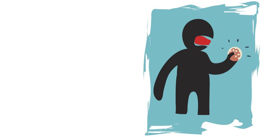 zwart figuur met rode tong