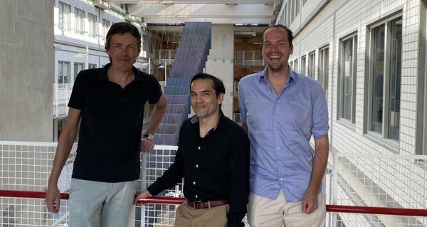 Onderzoekers Peter Wessels, Tom Snijders en Sjo van Rooij