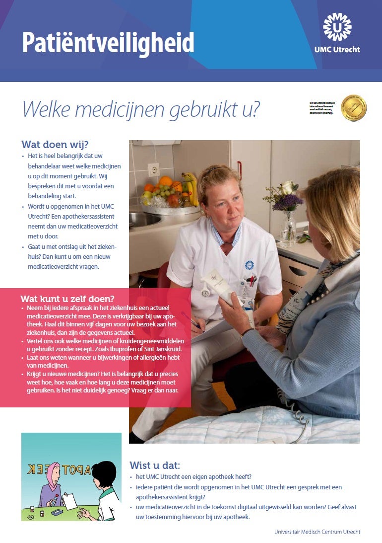 Duidelijkheid Over Medicijngebruik - UMC Utrecht